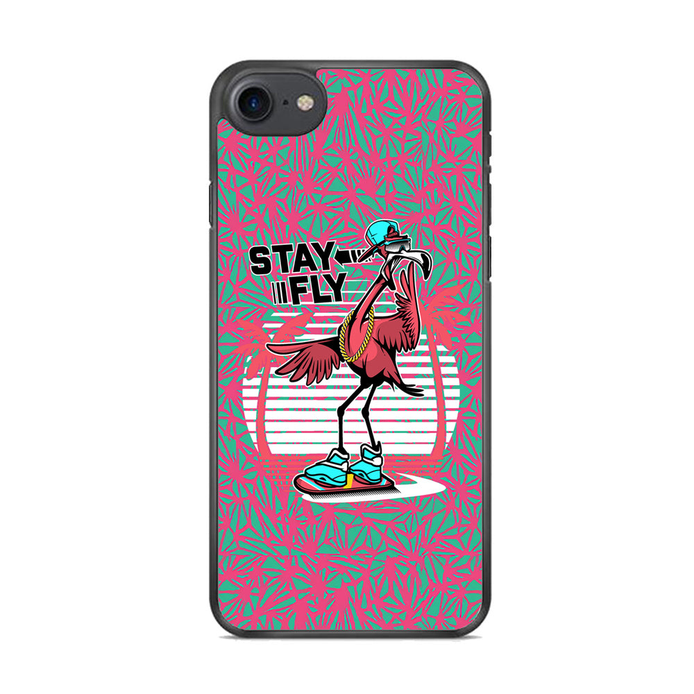 Flamingo Skate to Fly iPhone 8 Case