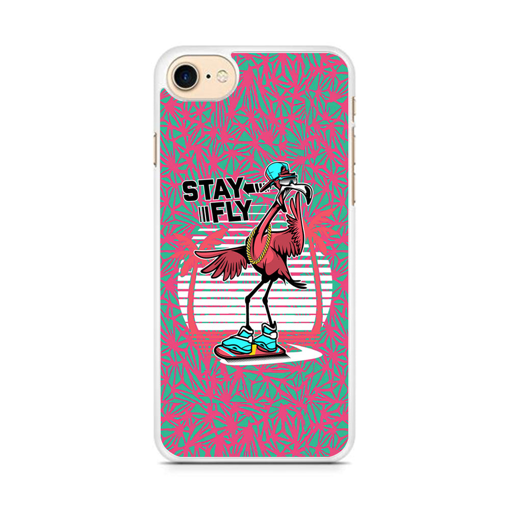 Flamingo Skate to Fly iPhone 8 Case