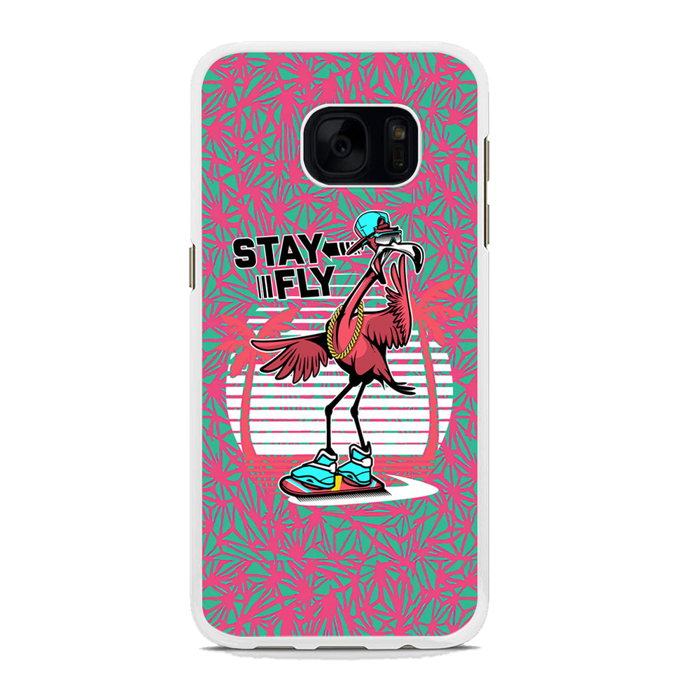 Flamingo Skate to Fly Samsung Galaxy S7 Edge Case