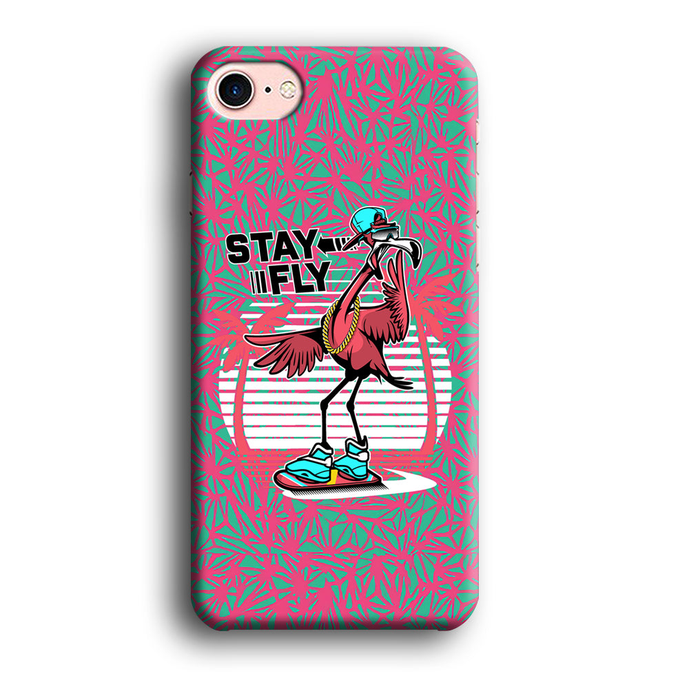 Flamingo Skate to Fly iPhone 8 Case