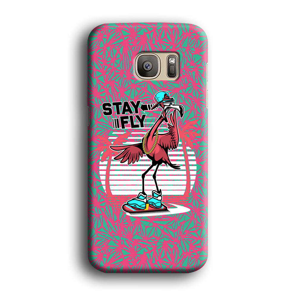 Flamingo Skate to Fly Samsung Galaxy S7 Case