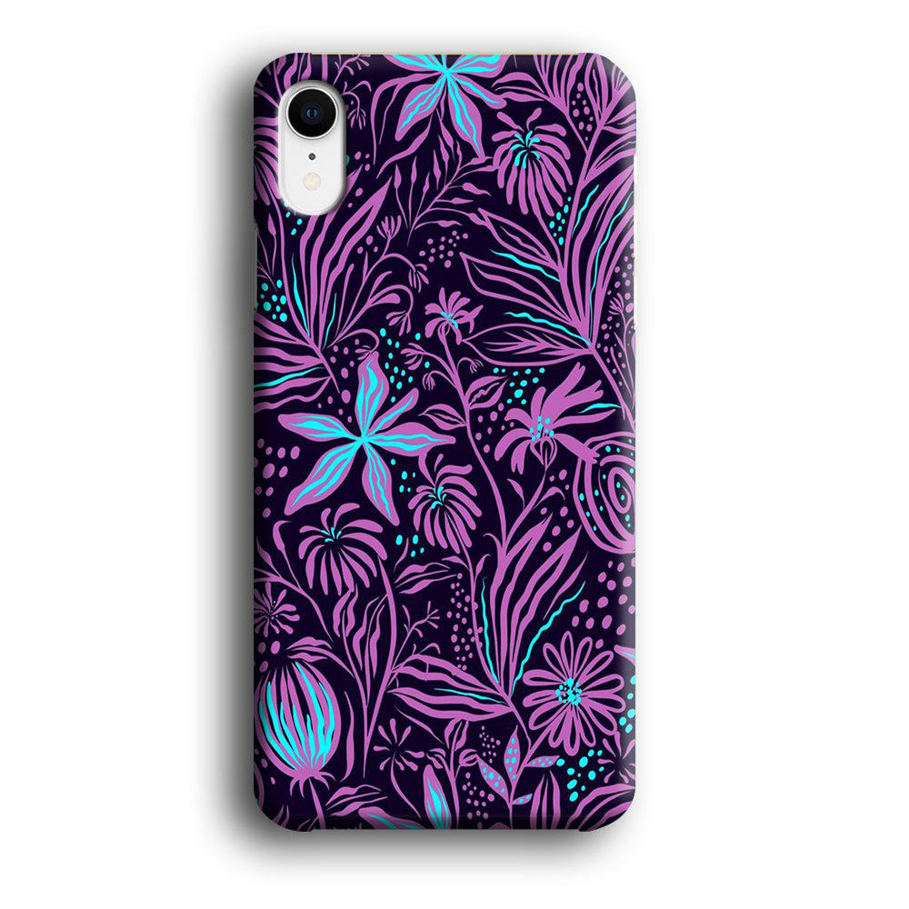 Flowers Purple Art iPhone XR Case
