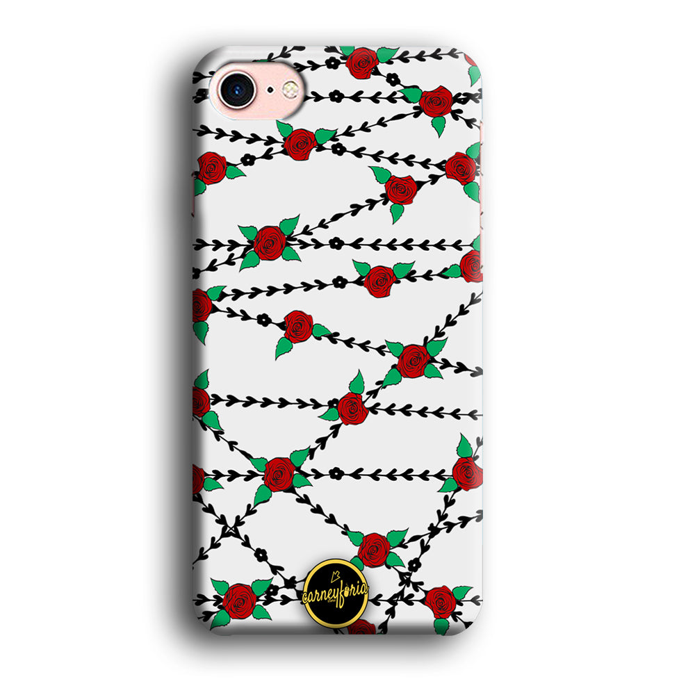 Flowers Rose Chain Plant Carneyforia iPhone 8 Case