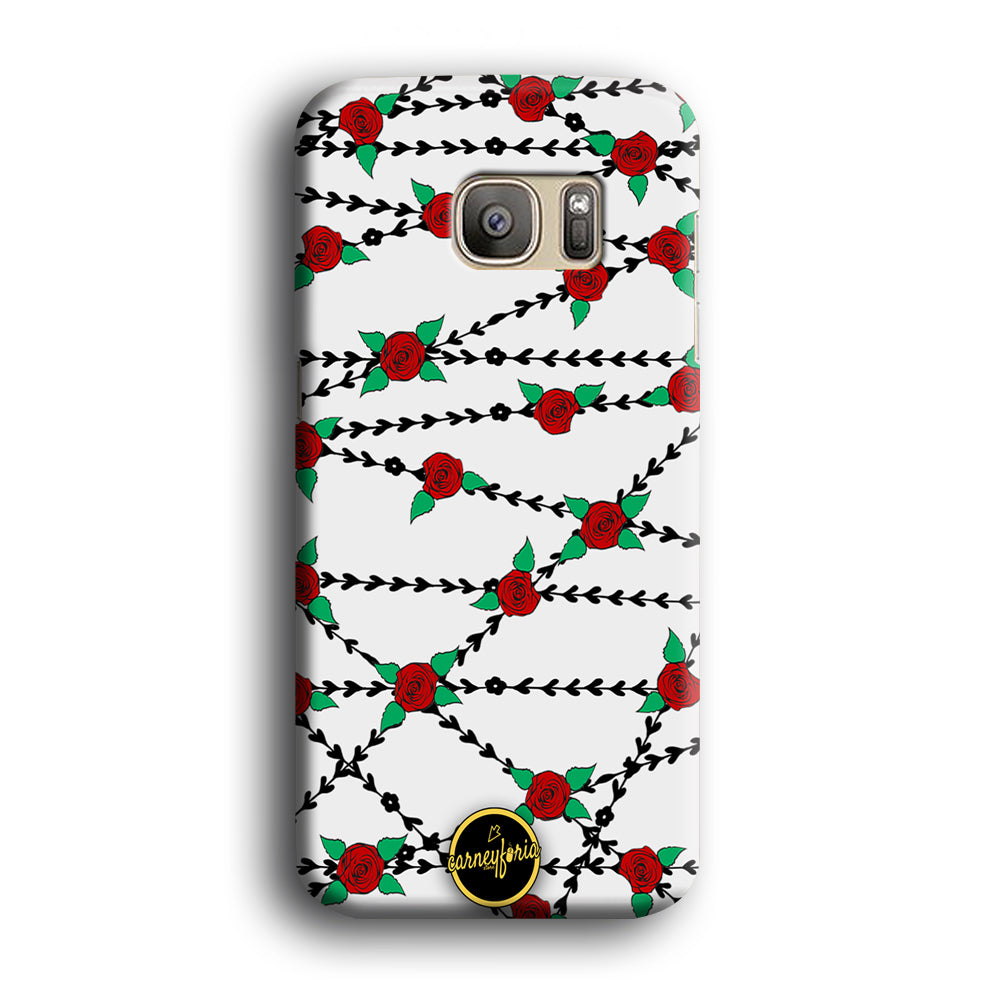 Flowers Rose Chain Plant Carneyforia Samsung Galaxy S7 Case