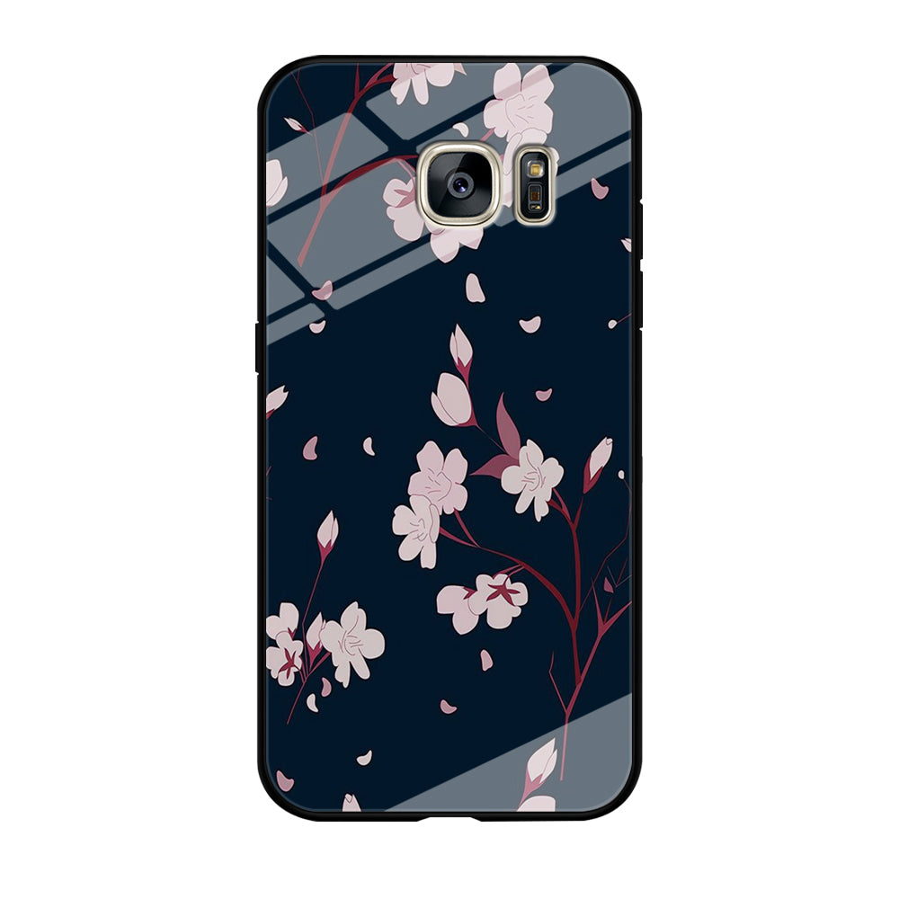 Flowers Sakura Leaf Fall Samsung Galaxy S7 Edge Case