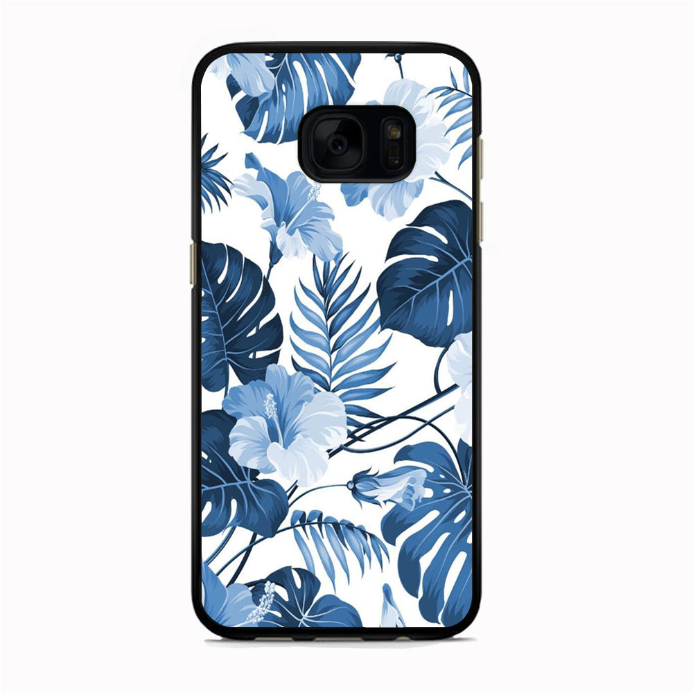Flowers Sky Blue Hibiscus Samsung Galaxy S7 Edge Case