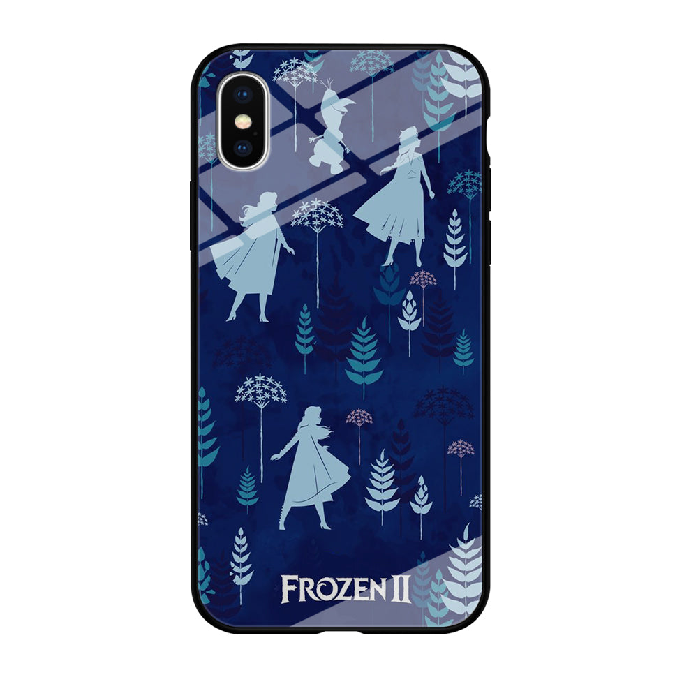 Frozen Wallpaper Navy iPhone X Case
