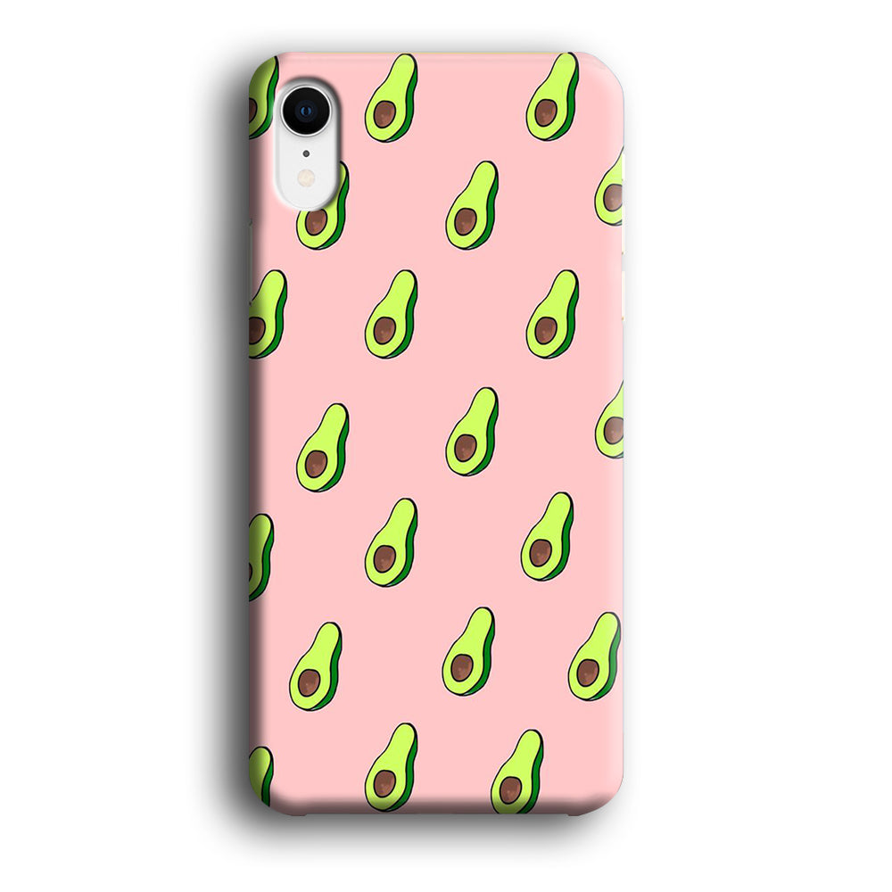 Fruit Avocado Doodle iPhone XR Case