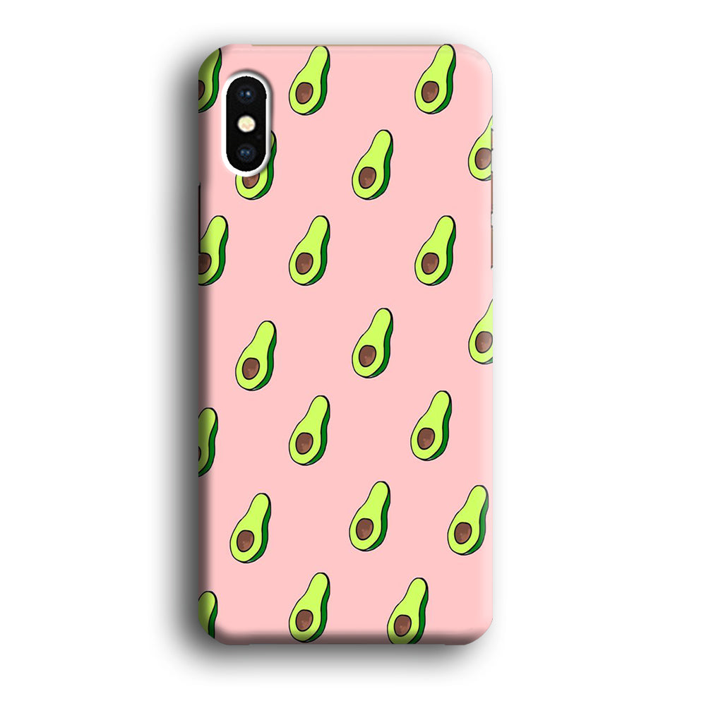 Fruit Avocado Doodle iPhone X Case