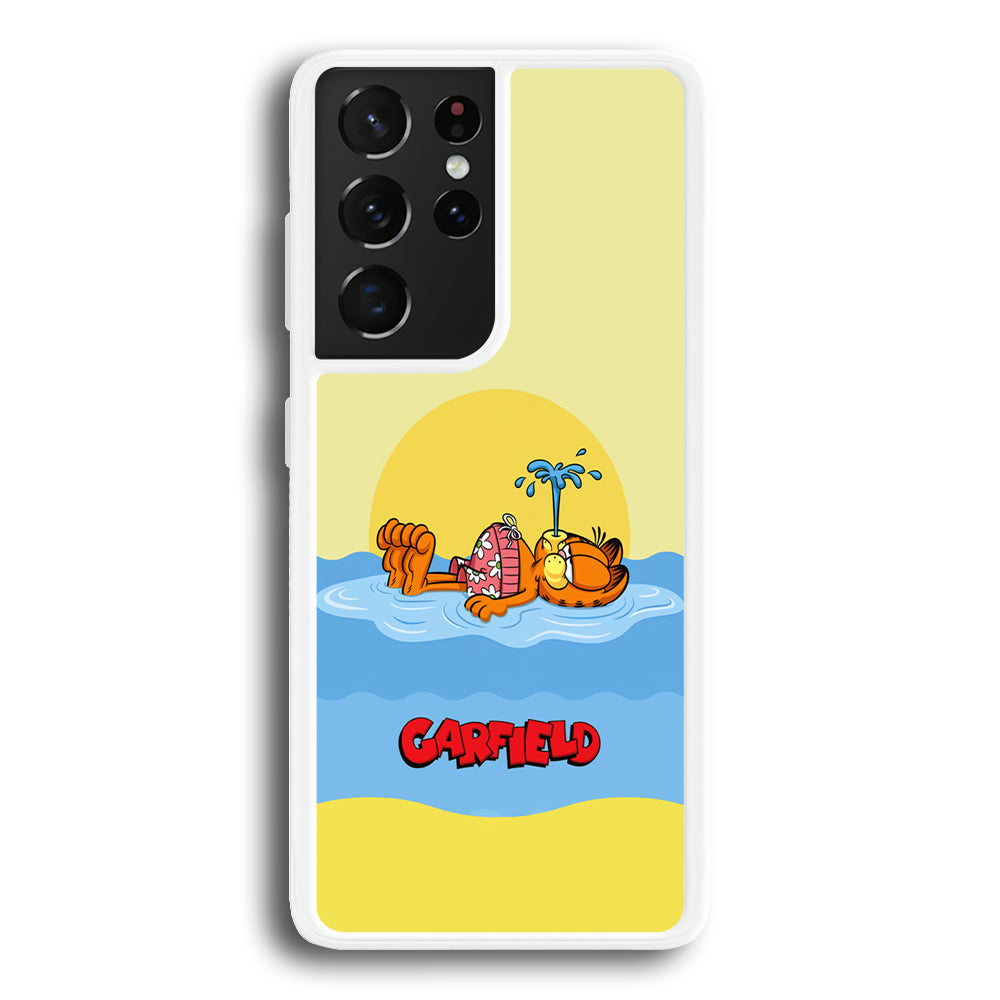 Garfield Bask on The Water Samsung Galaxy S21 Ultra Case