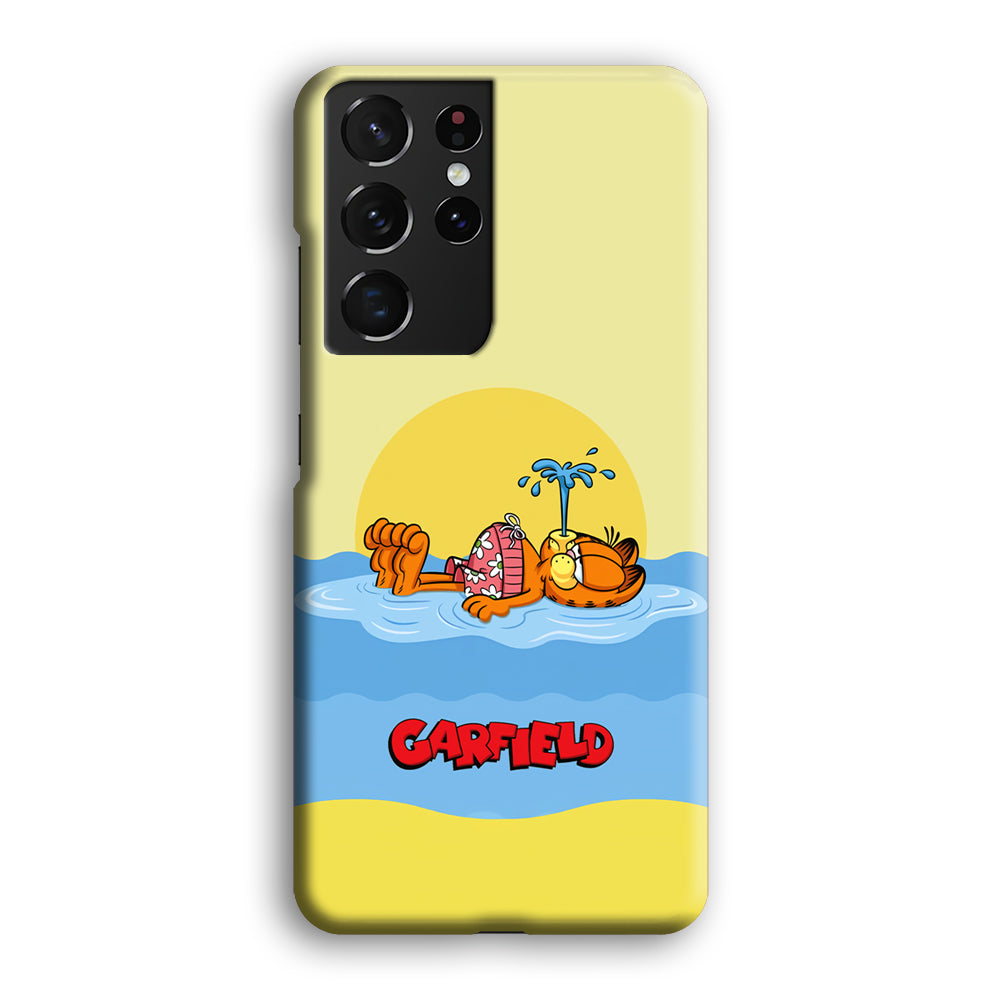 Garfield Bask on The Water Samsung Galaxy S21 Ultra Case