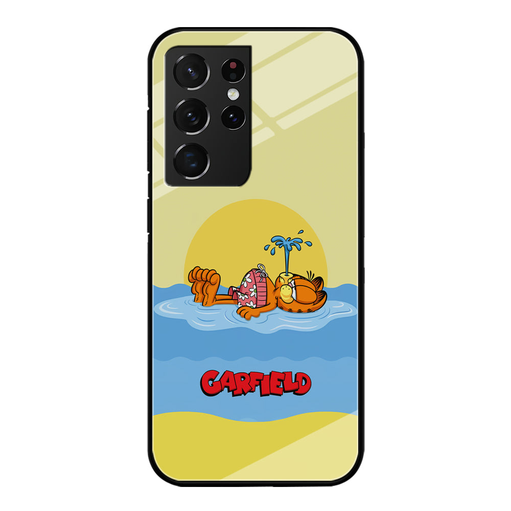 Garfield Bask on The Water Samsung Galaxy S21 Ultra Case