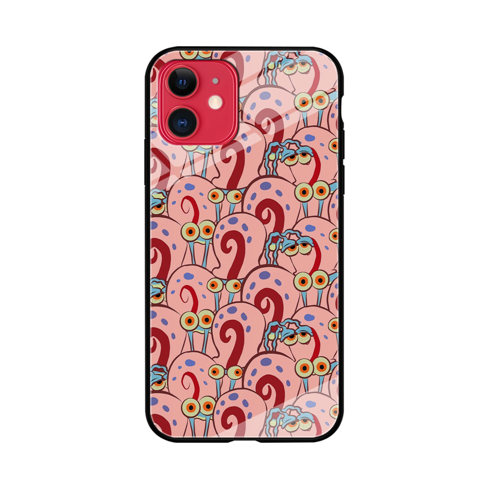 Gary Squarepants after Leave Home iPhone 11 Case Tempered Glass Case