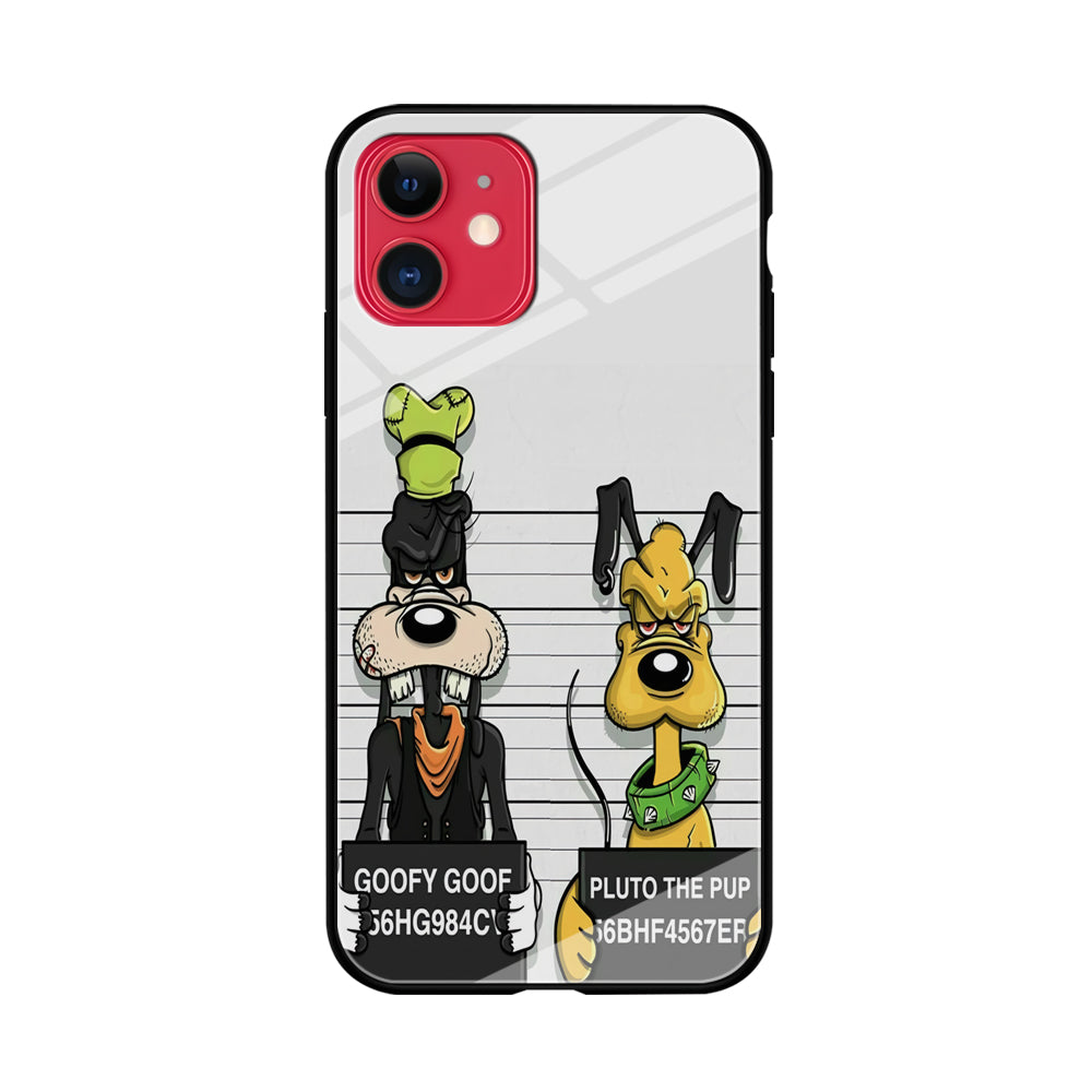 Goofy and Pluto Get Caught iPhone 11 Case Tempered Glass Case