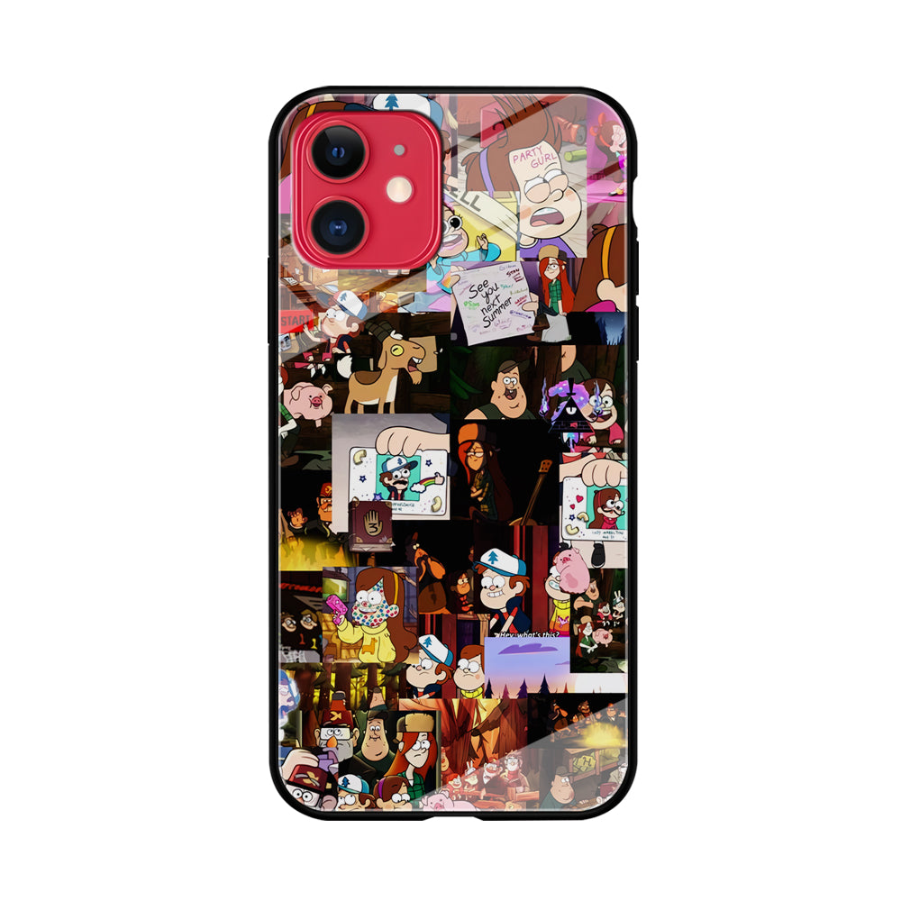 Gravity Falls Collage iPhone 11 Case Tempered Glass Case