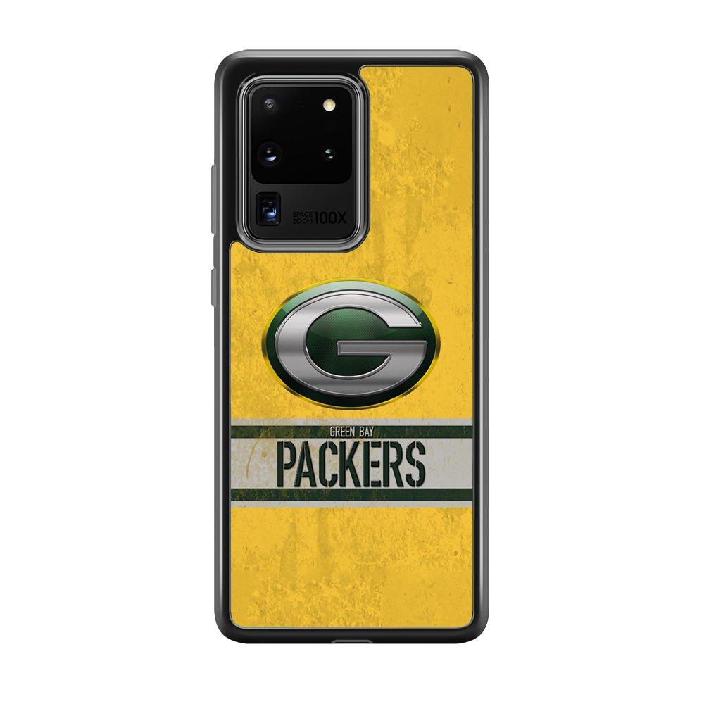 Green Bay Packers Abstract on The Wall Samsung Galaxy S20 Ultra Case