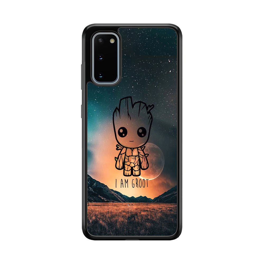 Groot Cute Silhouette Form Samsung Galaxy S20 Case