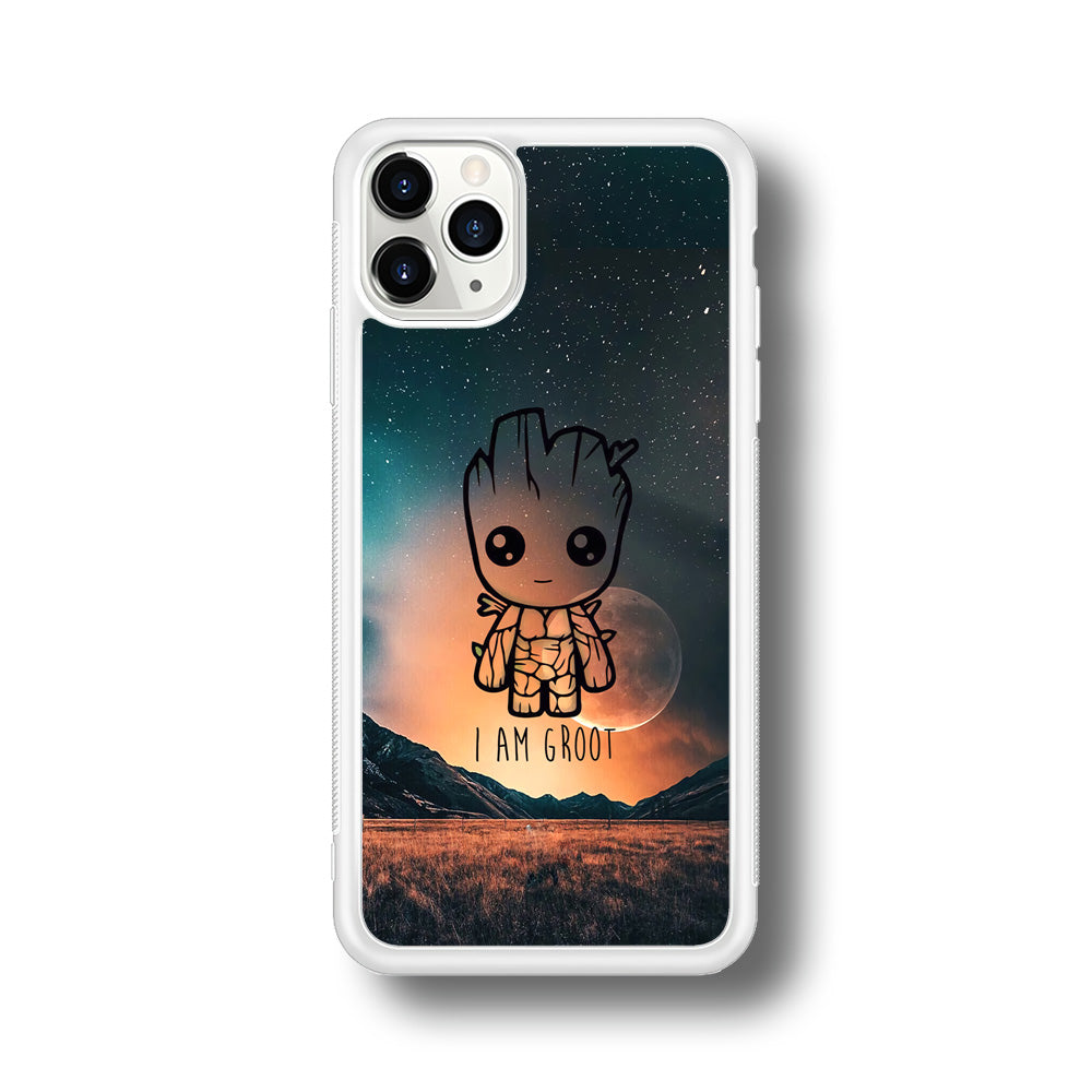 Groot Cute Silhouette Form iPhone 11 Pro Max Case