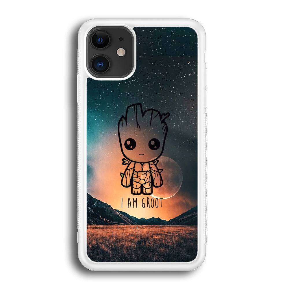 Groot Cute Silhouette Form iPhone 12 Case