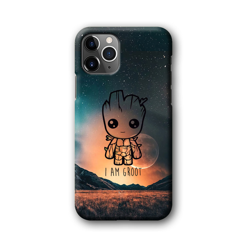 Groot Cute Silhouette Form iPhone 11 Pro Max Case