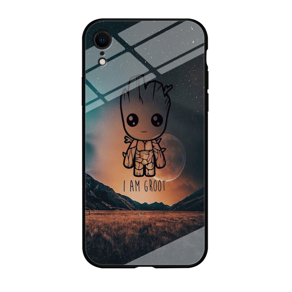 Groot Beauty Night iPhone XR Case Tempered Glass Case