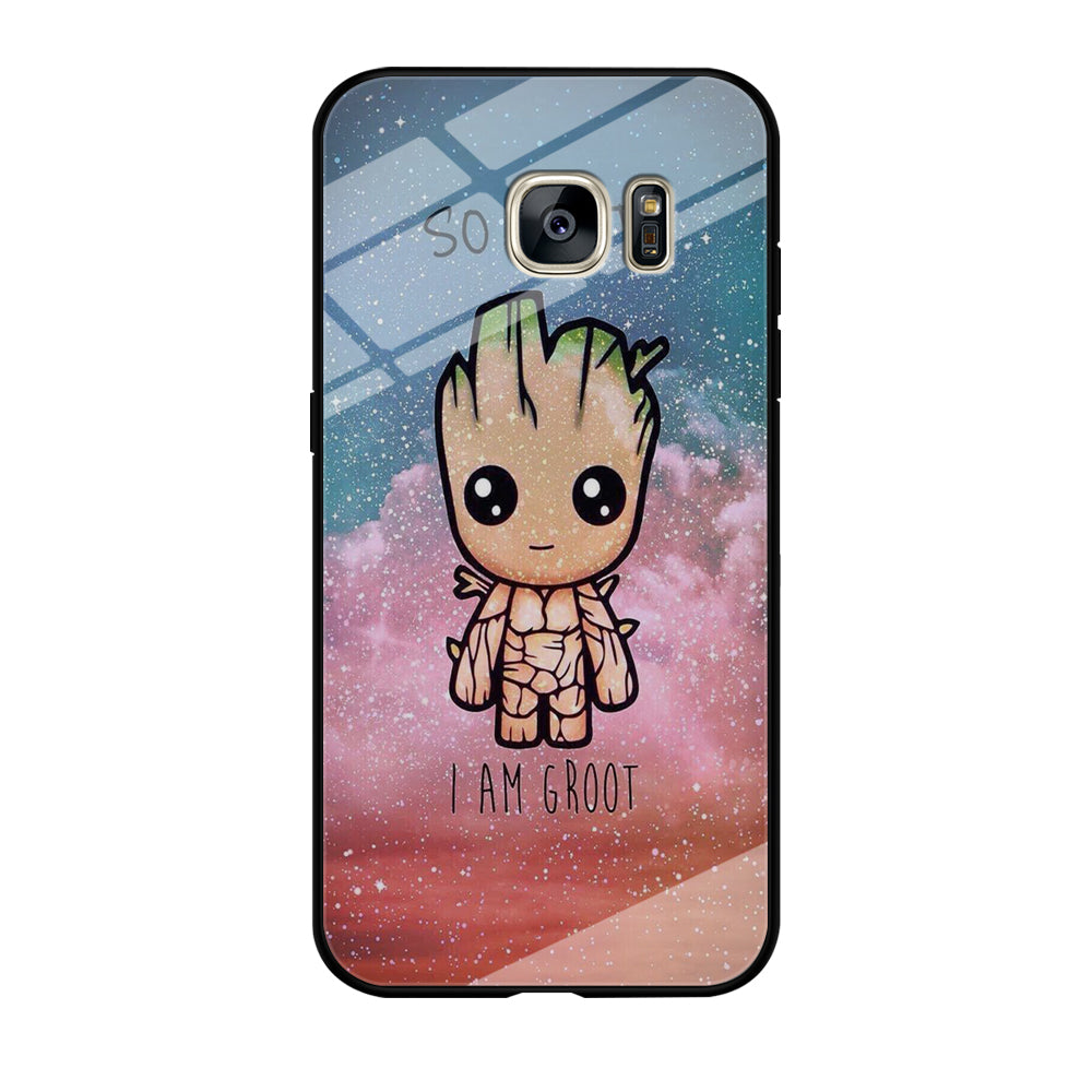 Groot Cute Glitter Samsung Galaxy S7 Edge Case