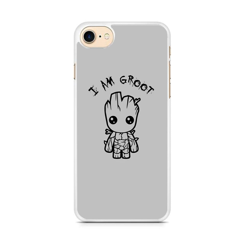 Groot Silver Paint iPhone 8 Case