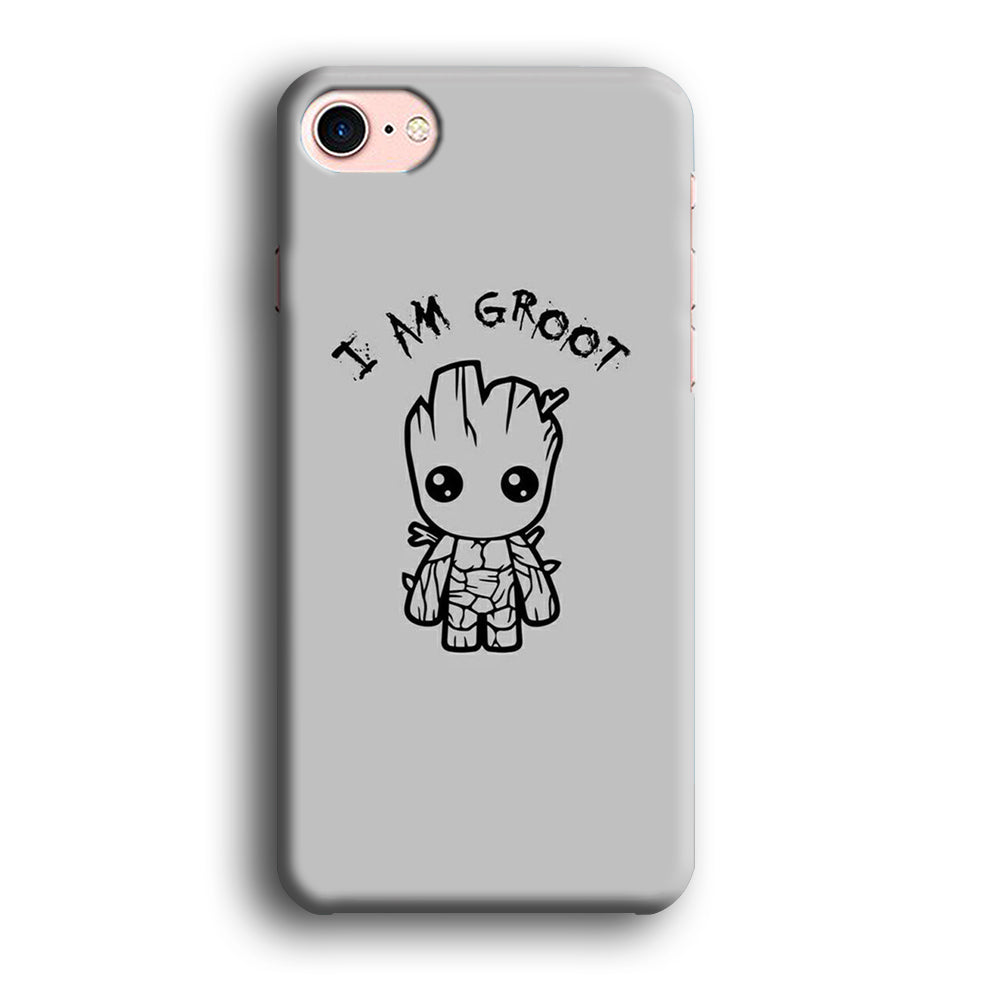 Groot Silver Paint iPhone 8 Case