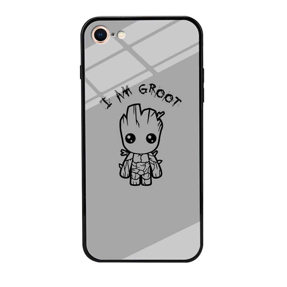 Groot Silver Paint iPhone 8 Case
