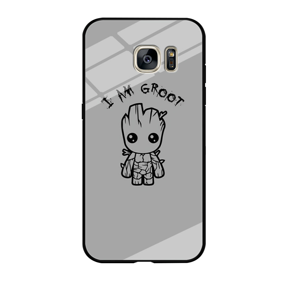 Groot Silver Paint Samsung Galaxy S7 Edge Case