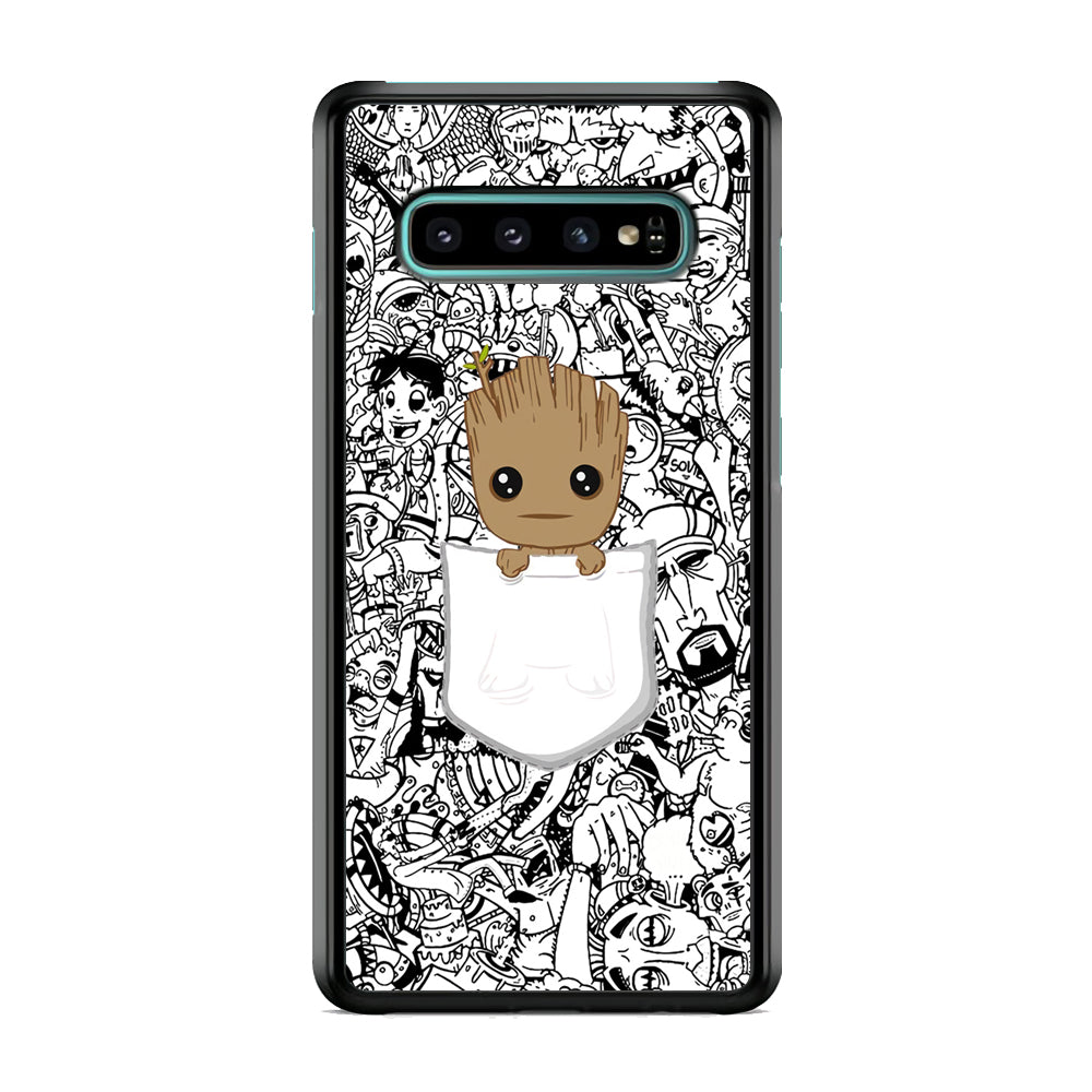 Grooth Pocket Doodle Patern Samsung Galaxy S10 Case