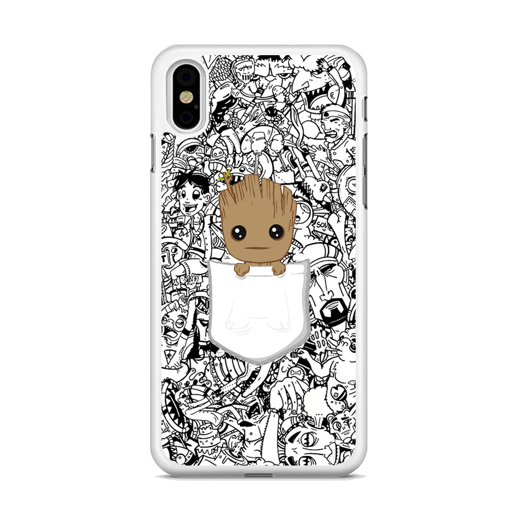 Grooth Pocket Doodle Patern iPhone X Case