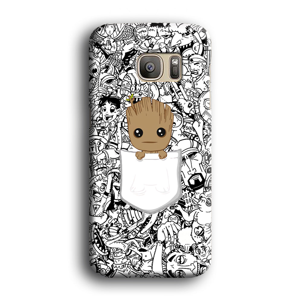 Grooth Pocket Doodle Patern Samsung Galaxy S7 Edge Case