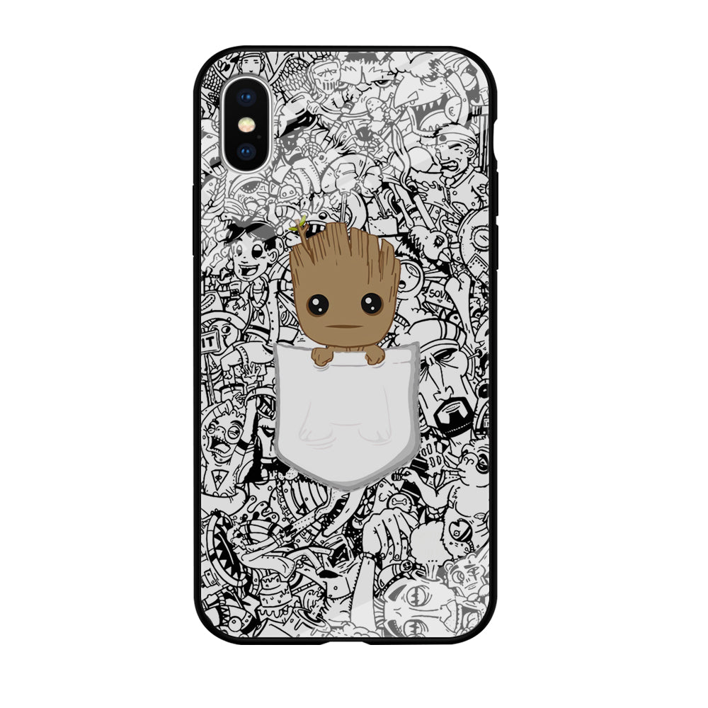 Grooth Pocket Doodle Patern iPhone XS Case