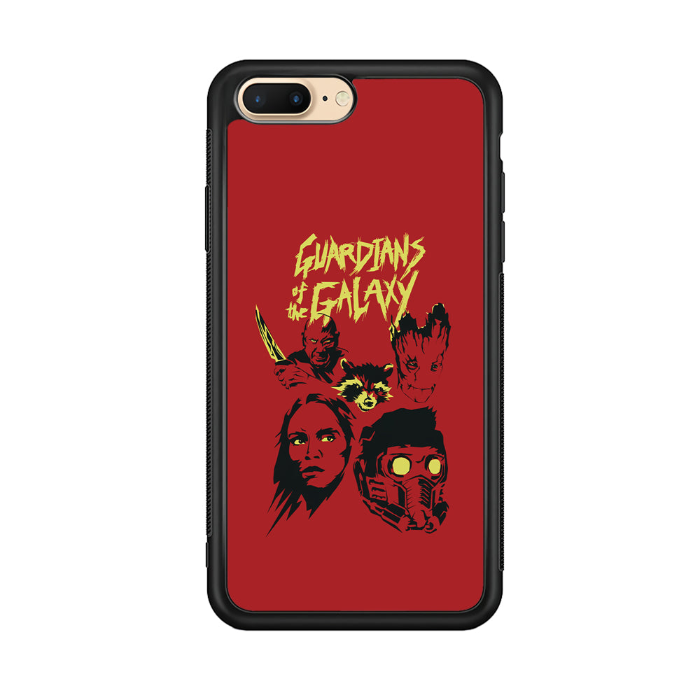 Guardians of The Galaxy Five Silhouette iPhone 8 Plus Case