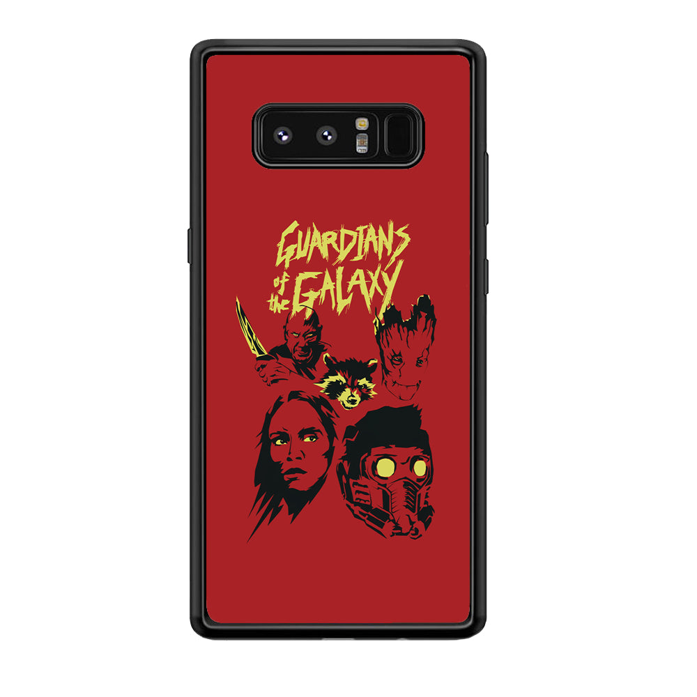 Guardians of The Galaxy Five Silhouette Samsung Galaxy Note 8 Case