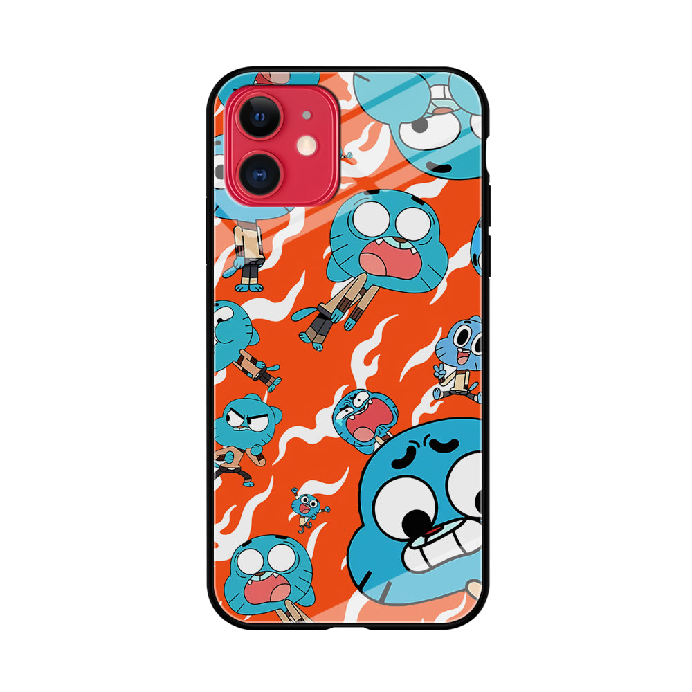 Gumball Shock Face iPhone 11 Case Tempered Glass Case