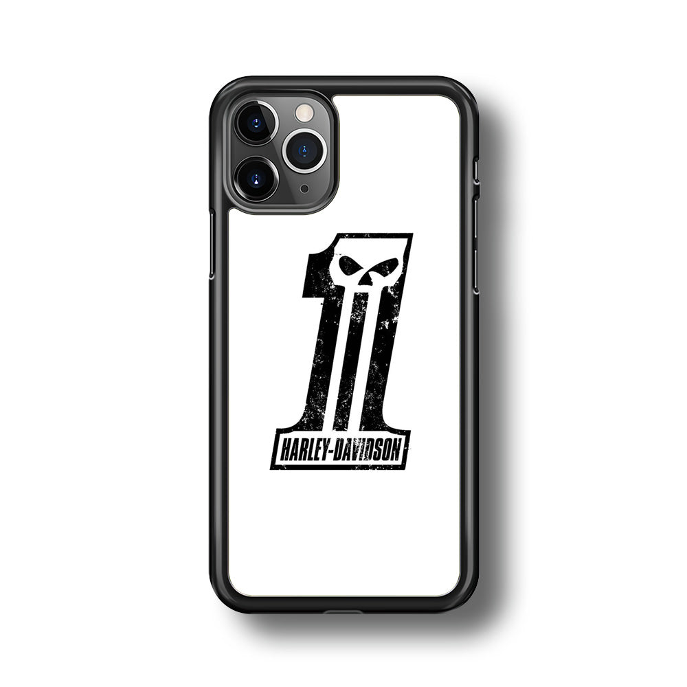 Harley Davidson White Number Skull iPhone 11 Pro Case