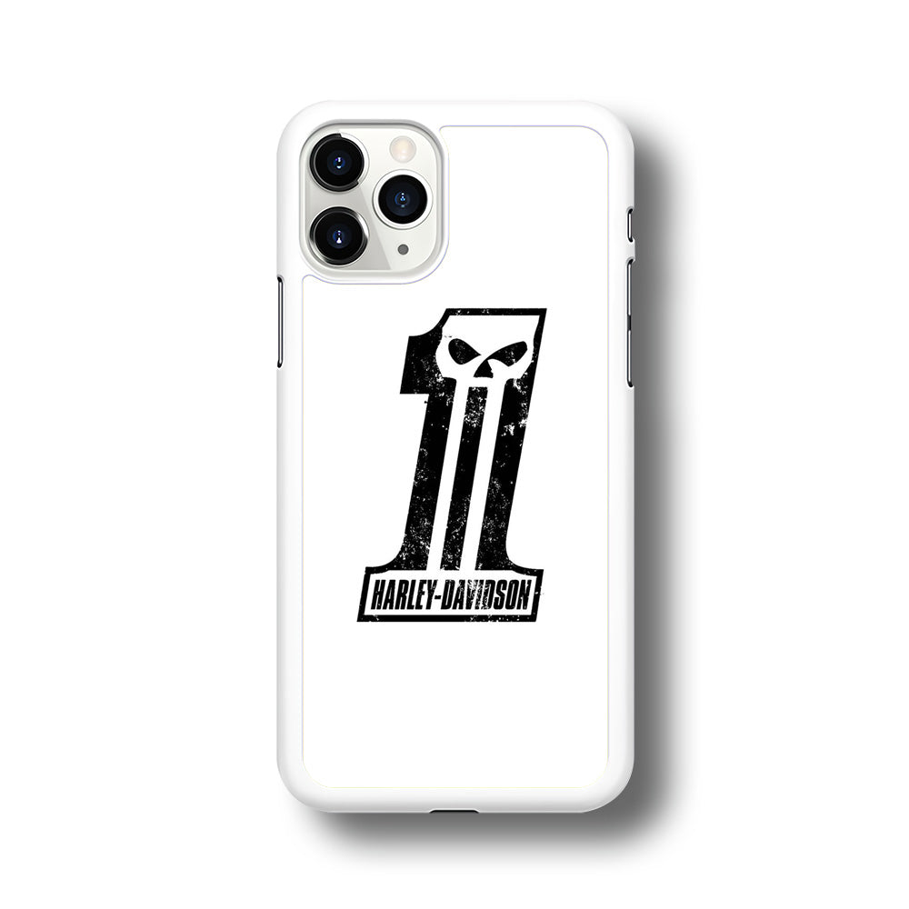 Harley Davidson White Number Skull iPhone 11 Pro Max Case