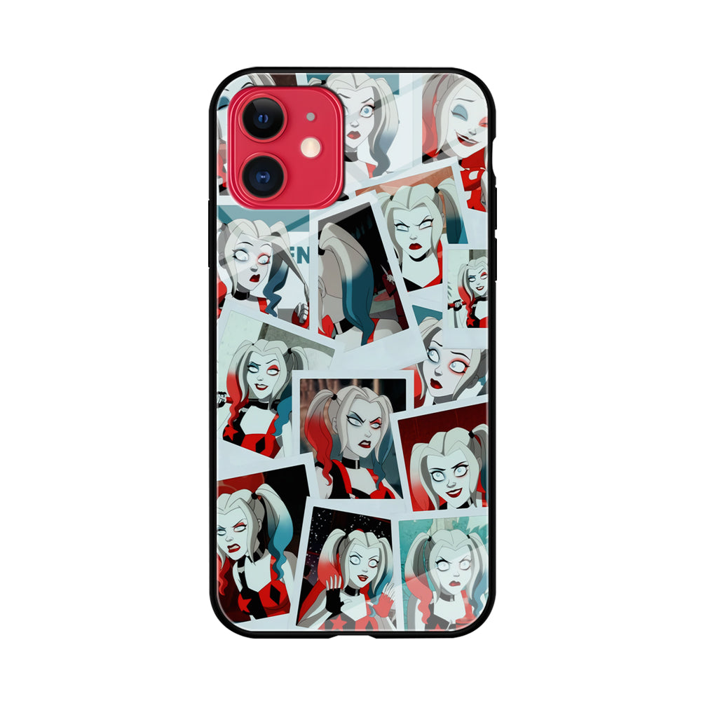 Harley Queen Expression In Frame iPhone 11 Case Tempered Glass Case