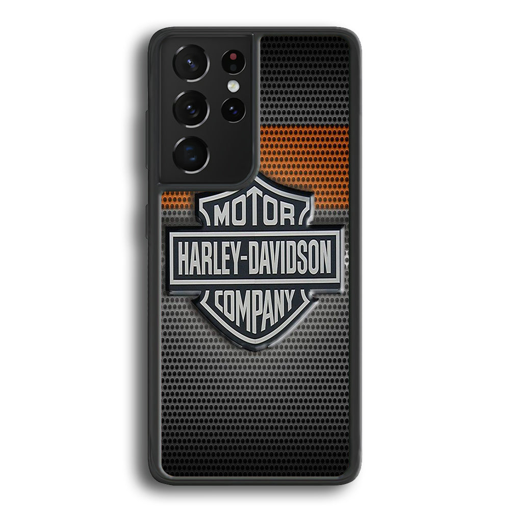 Harley Davidson Grey Samsung Galaxy S21 Ultra Case