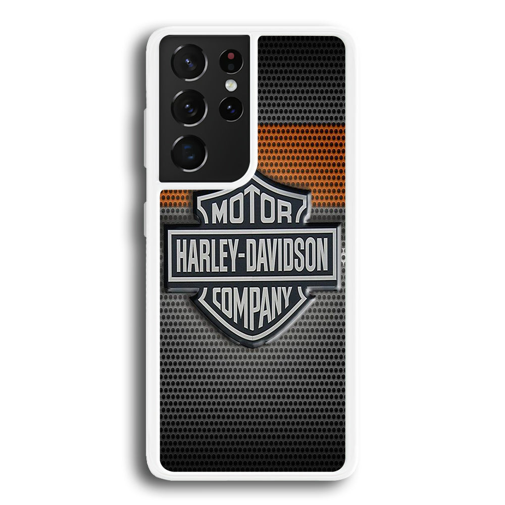 Harley Davidson Grey Samsung Galaxy S21 Ultra Case