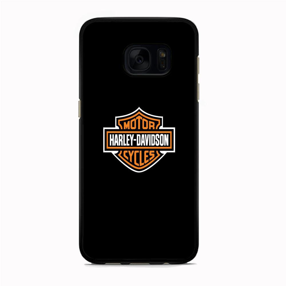Harley Davidson Logo Black Samsung Galaxy S7 Edge Case