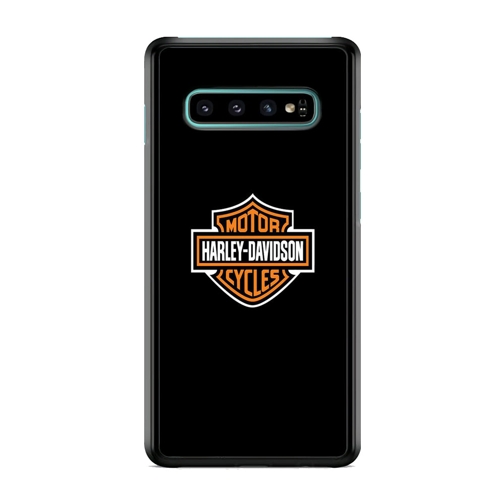 Harley Davidson Logo Black Samsung Galaxy S10 Case