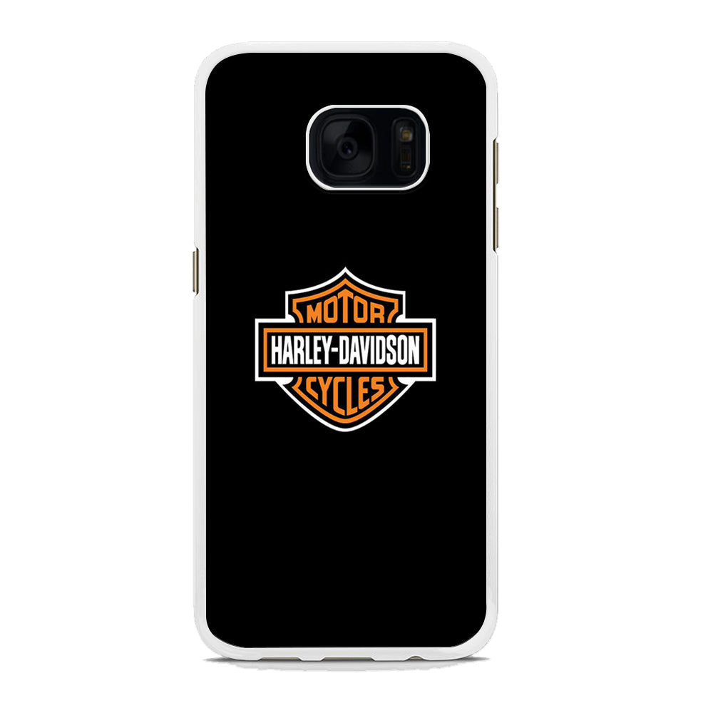 Harley Davidson Logo Black Samsung Galaxy S7 Edge Case