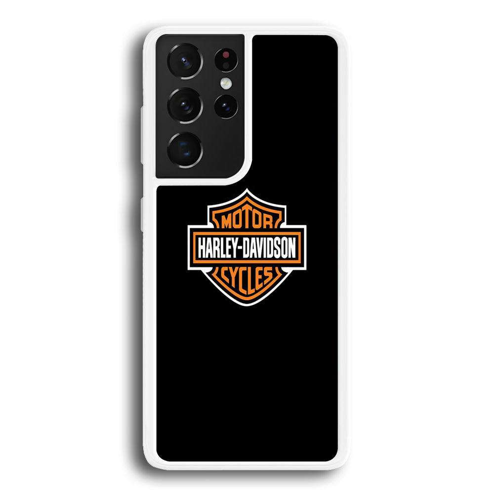 Harley Davidson Logo Black Samsung Galaxy S21 Ultra Case