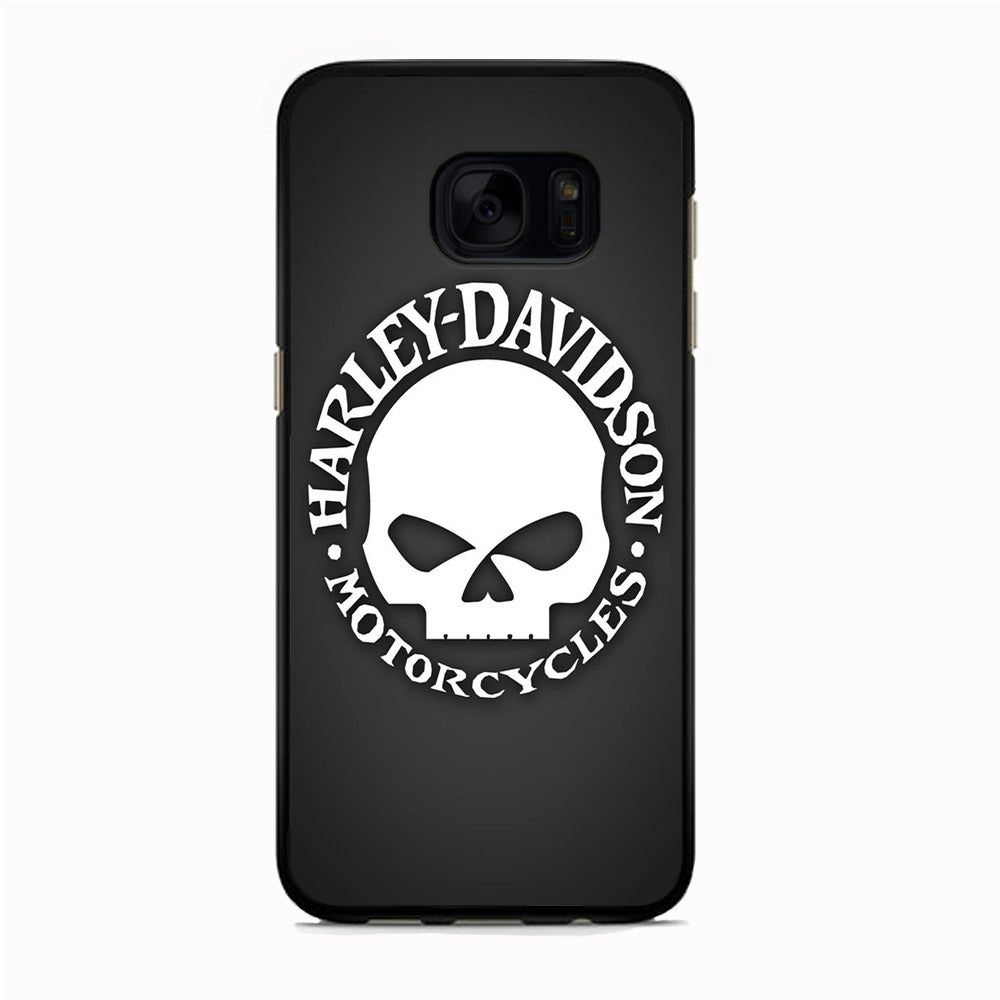 Harley Davidson Skull Grey Samsung Galaxy S7 Edge Case
