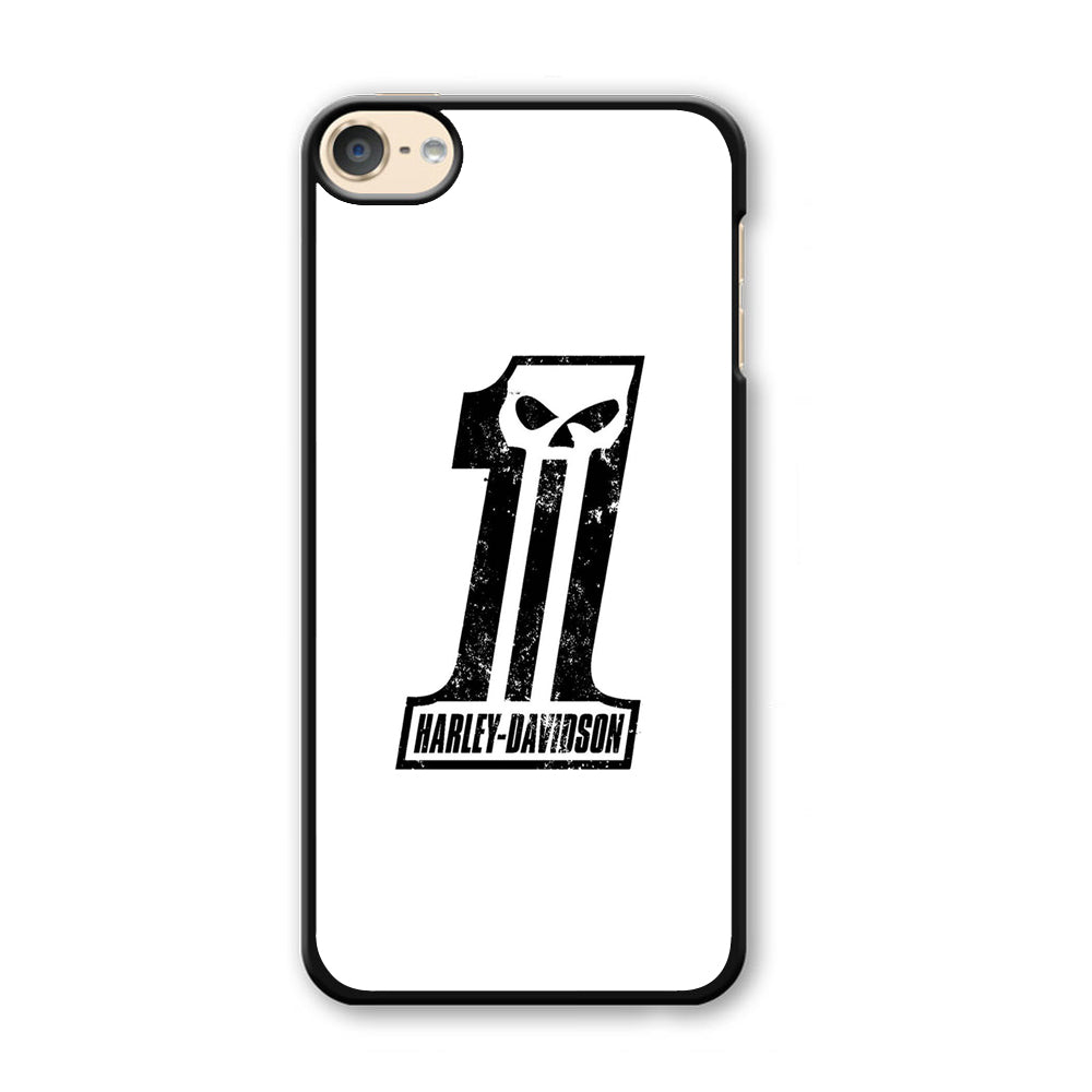 Harley Davidson White Number Skull iPod Touch 6 Case