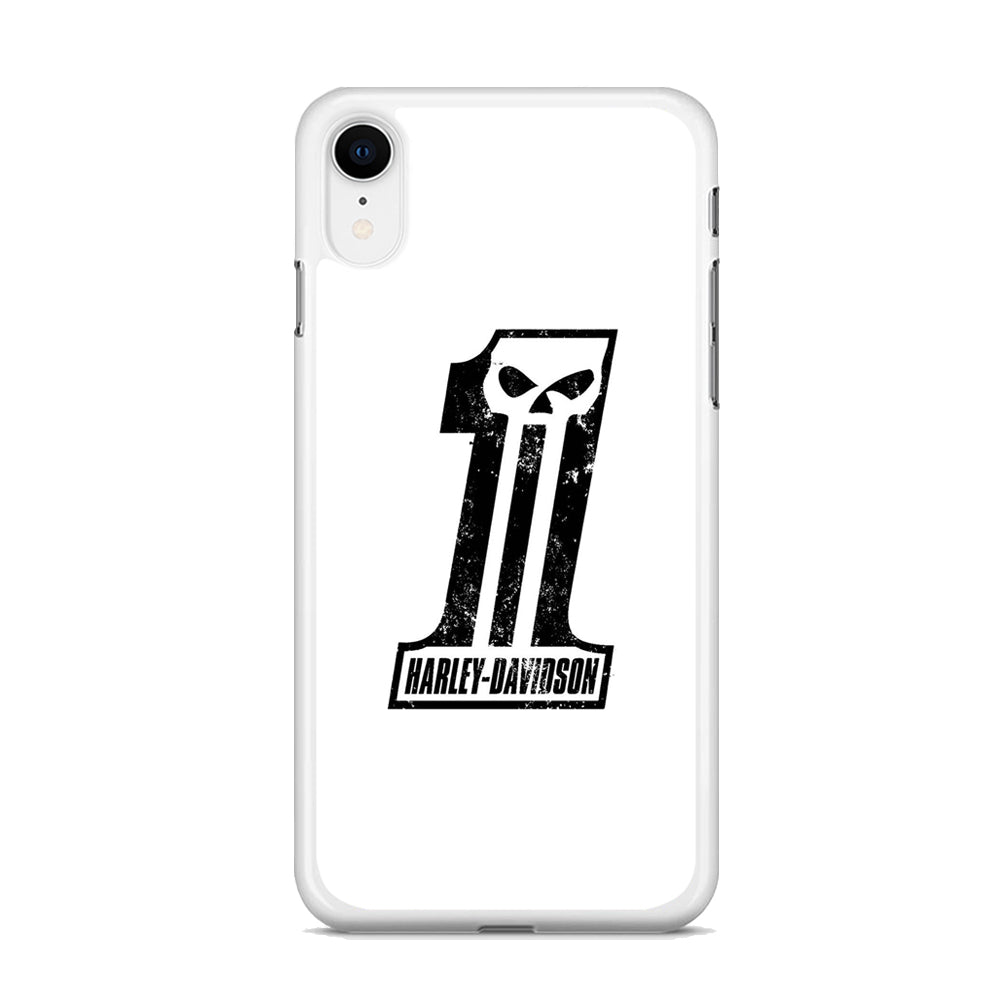 Harley Davidson White Number Skull iPhone XR Case