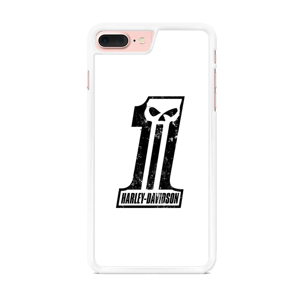 Harley Davidson White Number Skul iPhone 7 Plus Case